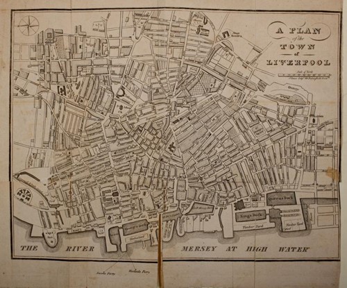 THe map of Liverpool used by Herman Melville (from the Moby Dick on the Mersey project)